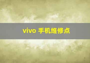 vivo 手机维修点